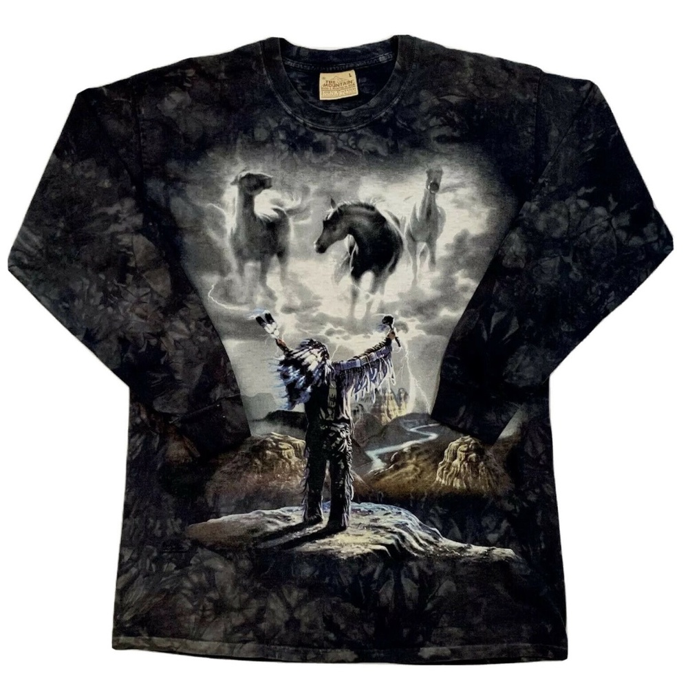 The Mountain Tie Dye Native American Long Sleeve
